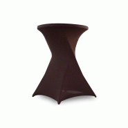 Mange-debout pliant 110x80 - housse stretch marron - plateau PEHD et pieds en acier époxy_1