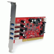 Carte contrôleur PCI à  4 ports USB 3.0 (5Gbps) SuperSpeed - Adaptateur PCI avec alimentation SATA /_1