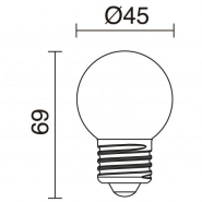 Lampe LED filament E27 - 3W - 3000K blanc - intérieur/extérieur - LED FILAMENT_1