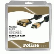 ROLINE GOLD Câble pour écran DVI-HDMI, M-M, (24+1) dual link, Retail Blister, 5 m_1