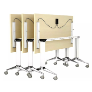 Table polyvalente rabattable sur roulettes So Leon_1