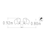 Balançoire à bascule Indy - 4 places pour aires de jeux - Fondation à enterrer - réf 8051408 - Hags_1