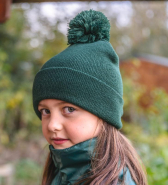 Bonnet pompon BEANIE - Réf: RC028J - Tricot épais, double épaisseur, prêt au marquage personnalisé - Marque Result_1