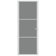 Vidaxl porte intérieure 76x201,5 cm blanc verre esg et aluminium 350584_1