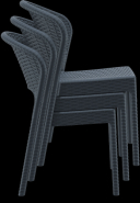 Lot de 10 chaises - Monobloc empilable en polypropylène - Daytona_1
