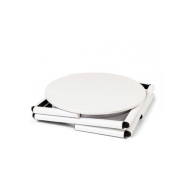 Comptoir publicitaire vitrine - pliable en acier avec étagère et visuels personnalisables_1