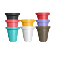 Lot de 8 pots de fleurs ronds XXL Delight 420L - finition lisse, traité anti-UV, fabrication française_1