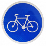 Panneau B22a - Zone cycliste obligatoire - WP Signalisation - Résine thermoplastique recyclable_1