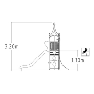 Structure multi-jeux Unimini Hubba - 3 à 5 ans - 8046684 - Hags - Poteaux bois et panneaux HPL_1