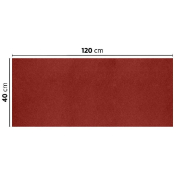 Tête-à-tête pliée en V intissé bordeaux 40x120cm - par 400_1