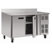Table réfrigérée professionnelle 282L - acier inoxydable avec dosseret 100mm - Réf. DL914_1