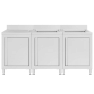 Vidaxl évier de cuisine commercial 180x60x96 cm acier inoxydable 3058271_1