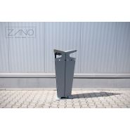 Poubelle publique Jester - Zano - 38L - avec cendrier et personnalisation des couleurs_1