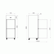 Armoire réfrigérée positive 700L GN 2/1 2 Demi-Portes pleine extérieur INOX AFI Collin-Lucy_1