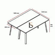 Bureau Bench 2 personnes Ogi A - MDD. - Bouleau Clair, 121_1