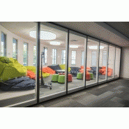 Mur mobile vitré acoustique suspendu Acoglass - atténuation acoustique jusqu'à 45 dB Rw_1