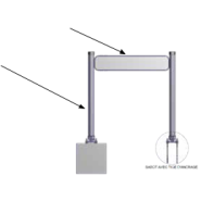 Panneau signalétique en aluminium 40 mm avec angles arrondis - Gamme HÉLIANTHE - mâts aluminium Ø76_1
