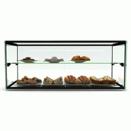 Vitrine neutre à poser - 2 niveaux - 920 x 320 mm - verre trempé - EP30M | Sayl Barcelona -_1