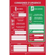 27986 - panneau consignes de sécurité - virages - dimension 450 x 300 mm