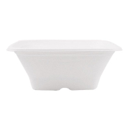 Bol carré bagasse blanche 950cc 18x18x7cm - par 400_1