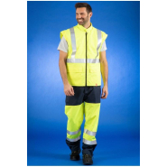 Gilet multirisques ATEX intempéries HV avec manches amovibles - réf. 138*MPHVJ_1