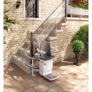 Monte escalier extérieur courbe 4000 - adapté aux intempéries et variations de climat