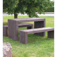 Table publique robuste et stable - Plastique recyclé - Gamme CAMERO - Longueur 150 cm - ADS EQUIPEMENTS EURL_1