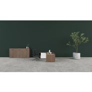 Bureau de direction - MOKA - pieds panneaux avec entretoise - fabriqué en France - surface antibactérienne_1