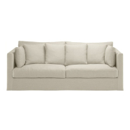 Canapé 5 places Nomad 220 cm - Home Spirit - Confortable et généreux avec coussins en plumes et structure en hêtre_1