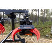 Grappin scieur inclinable LogRunner GS38 JAK pour grue forestière