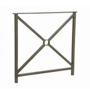 Barrière de ville HÉRITAGE - 800 mm et 1500 mm - Croix Saint-André / Rosace - Amovible_1