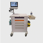 Chariot de soins à tiroirs télescopiques avec support informatique JETCART : La solution idéale pour la distribution de médicaments et les procédures de soins_1