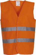 Gilet à 2 bandes haute visibilité - Réf : YHVW102 - Polyester - Norme EN ISO20471:2013 Catégorie 2 - Couleurs Hi Vis Orange et Hi Vis Yellow_1
