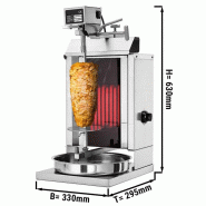 Grill Döner kebab électrique 1 brûleur max 5 kg - moteur en haut_1