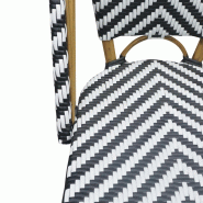 Chaises style parisien en rotin noires - Lot de 2 - CH111 | Bolero_1
