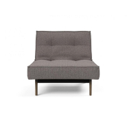 Innovation Living - Fauteuil Splitback Eik Convertible Lit 90x115 cm - Pieds Chêne Noyer - Tissu Mixed Dance Grey_1
