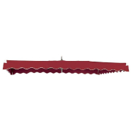 Kit parasol fixe 3x2.5 m rouge avec pied tripode - toile résistante et imperméable_1