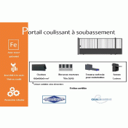 Portail coulissant à soubassement - 8000 / 2500_1