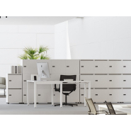 Bureau droit avec plateau rectangulaire d'une profondeur de 80 cm -NOVA PLUS_1