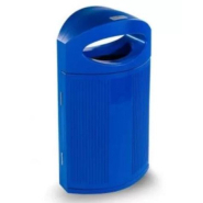 Corbeille publique Ibiza - Polyéthylène HDPE 57,5L - Écologique, Anti-graffiti, Anti-UV, Fixation au sol_1
