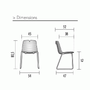 Lot de 2 chaises contemporaines Mindy - Mobel Linea. - Jaune_1