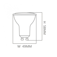 Ampoule GU10 LED - 6W - 120° - Blanc froid 6000K - Réf GU101206K_1