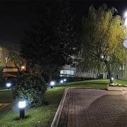 Borne lumineuse d'éclairage public OMO IP55 E27 23W - Vert - Réf. 5390_1