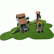 Structure de jeux inox 3 tours - gamme Terra - TE30901I - pour enfants de 1 à 5 ans - capacité 35 enfants_1