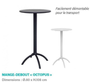 Lot de 8 Manges-Debout - diamètre 60 cm - OCTOPUS_1