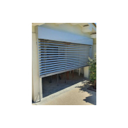 Brise soleil orientable autoportant sur mesure - lame galbée 80 mm - aluminium extrudé - motorisé - fabrication française_1