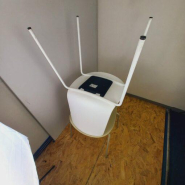 Chaise d'accueil Lottus - Enea d'occasion - structure en acier chromé ou laqué - nombreuses finitions disponibles_1