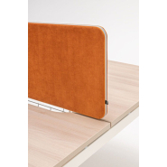 Cloison écran Twin - panneau tapissé, punaisable, avec bande ABS couleur aluminium_1