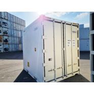 Container frigorifique 10 pieds - Reefer blanc Eurobox - Température contrôlée -25 °C à +25 °C_1