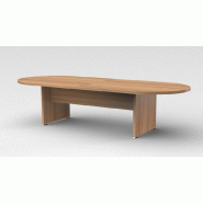 Table de réunion ovale TAK- Mobel Linea - 300, Chêne grisé_1